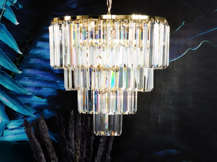 AMEDEO pendant 17106 4+1 GLD Kryształowa złota lampa sufitowa  Zuma Line aranzacja 2.jpg